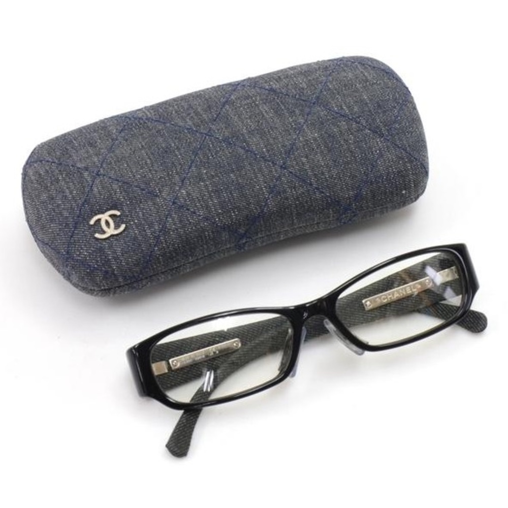 CHANEL Black & Denim Frame
